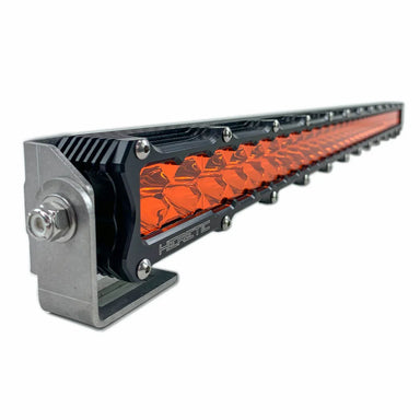 40 inch led light bar in amber on white background