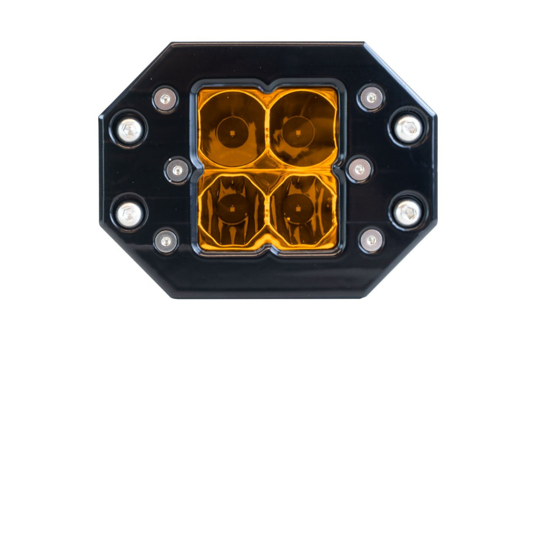 Quattro Flush Mount Amber LED Pod Light