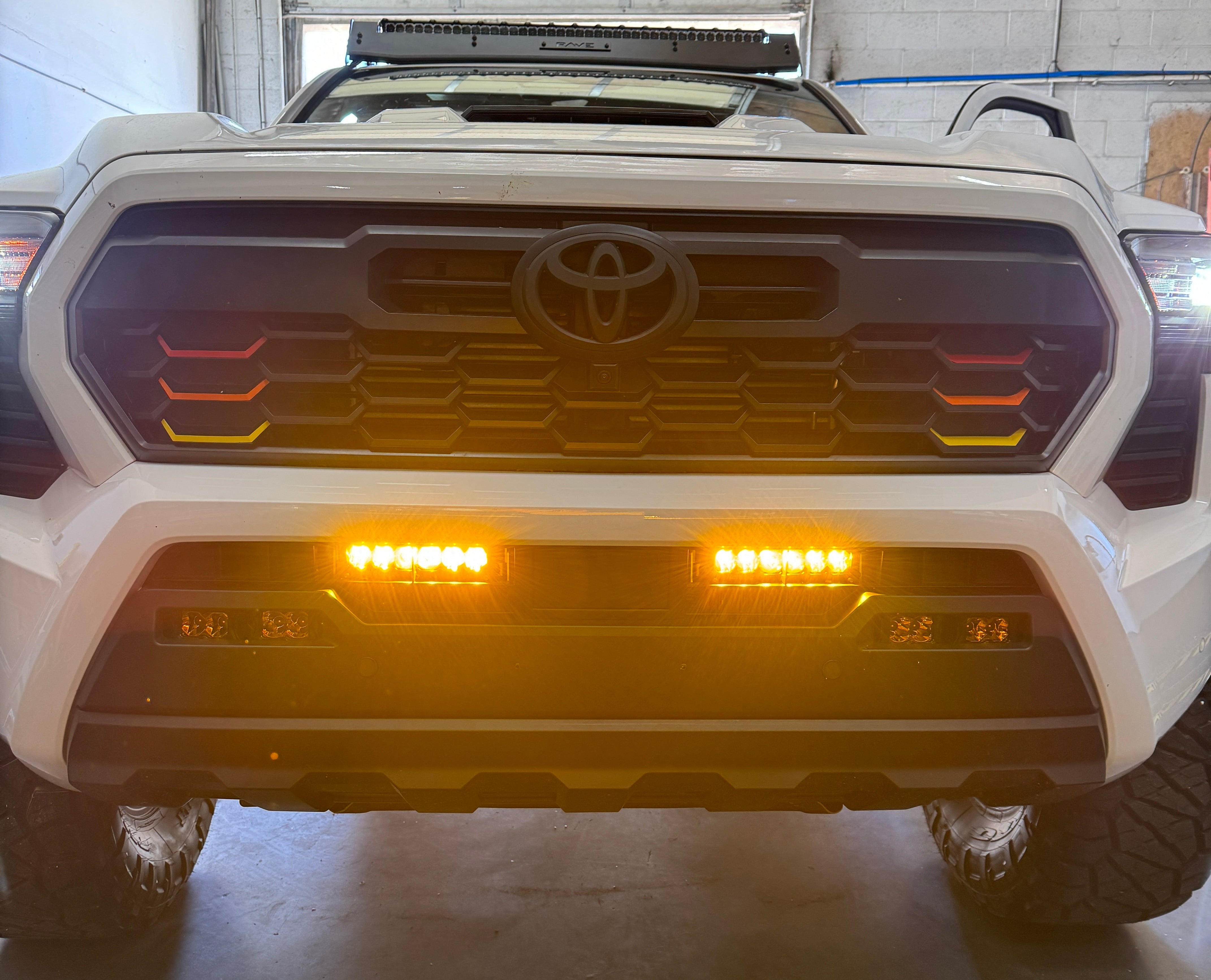 4th Gen Tacoma Behind the Grill Dual 6" Bar Kit - Amber Lens