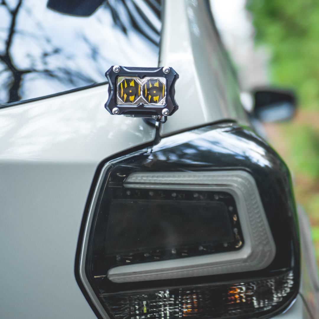 heretics ba-2 pod light mounted as a chase light on a subaru crosstrek