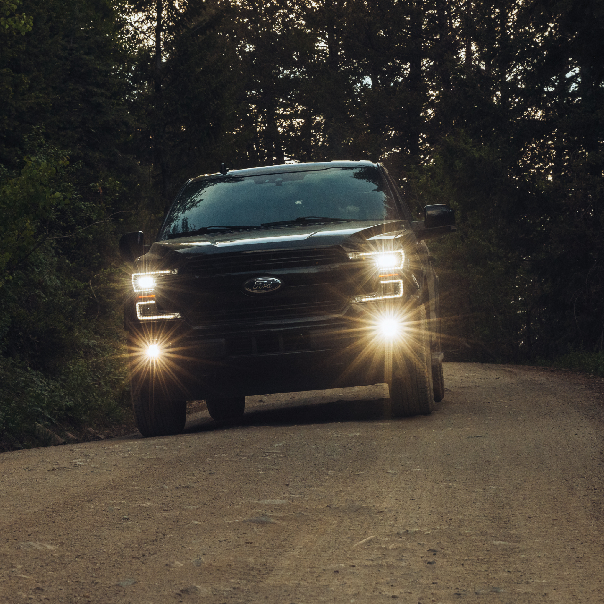 led fog light kit mounted on a ford f150