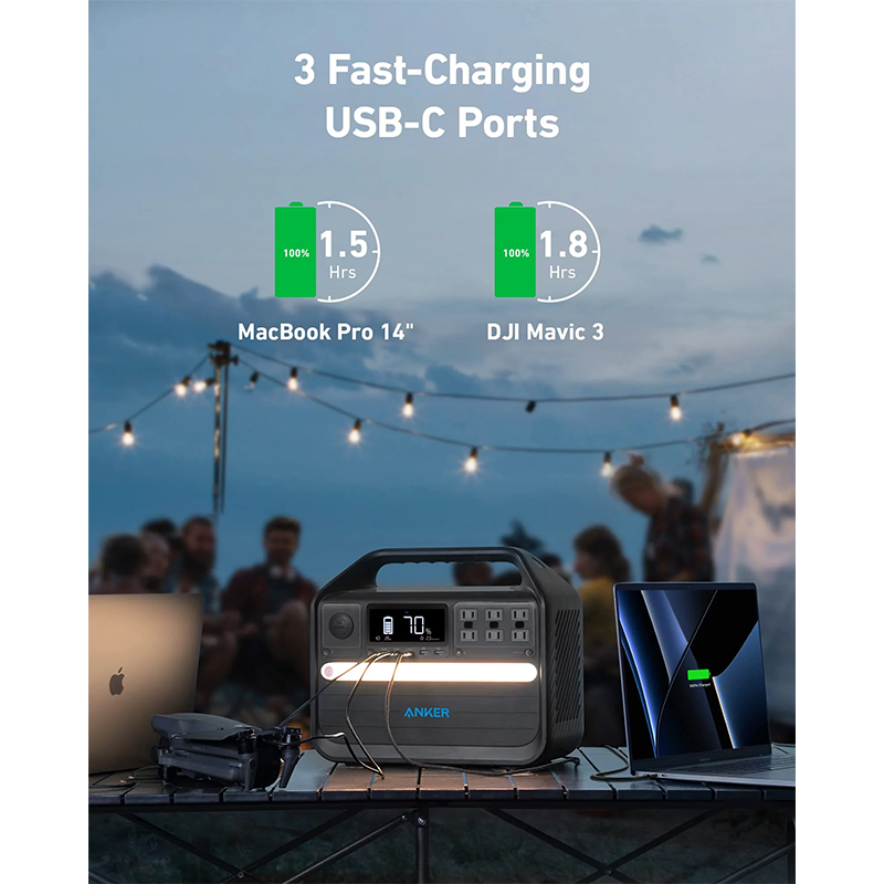 3 Fast-Charging USB-C Ports