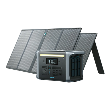757 1229Wh Generator with 2 100W Solar Panels