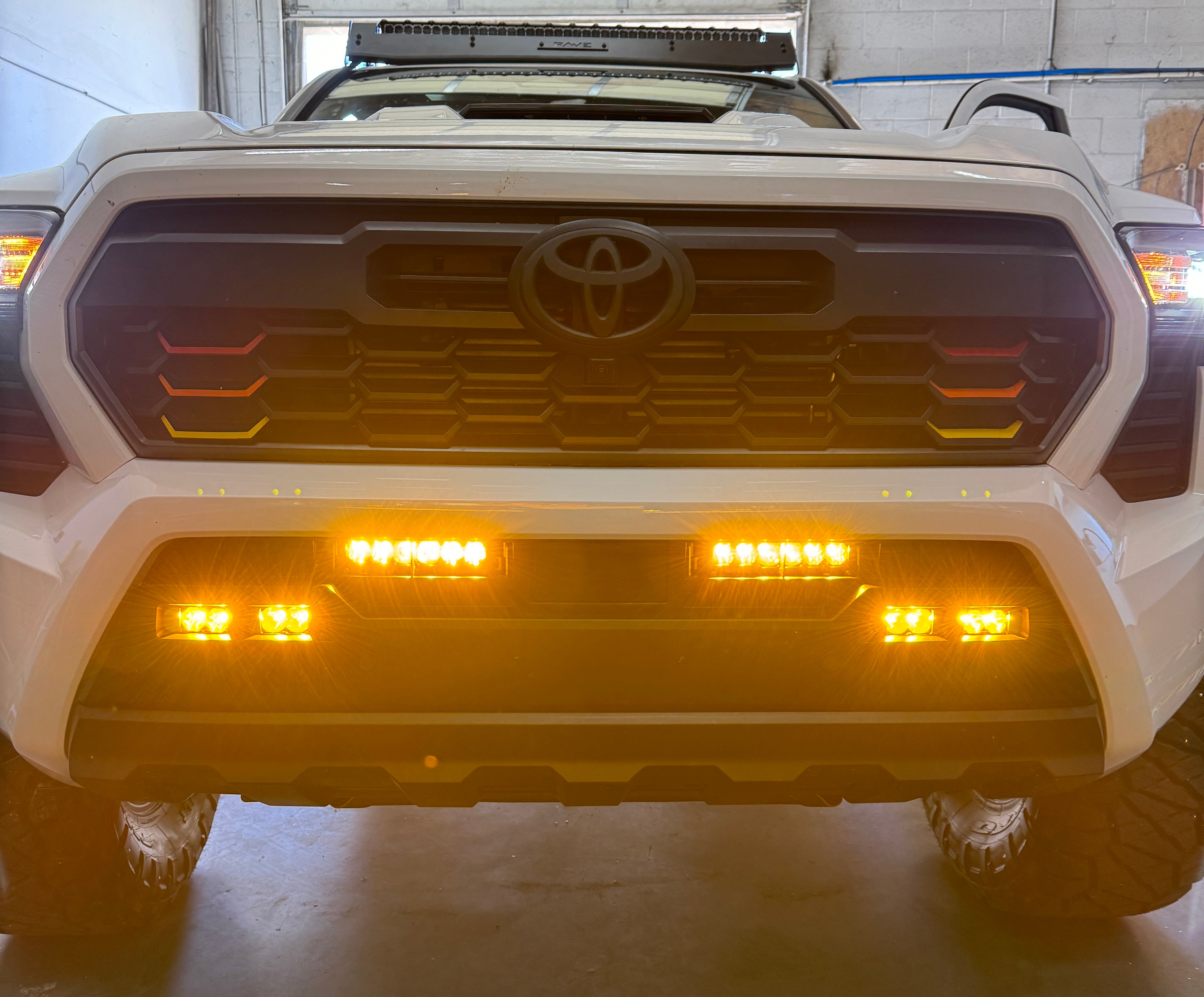 4th Gen Tacoma Behind the Grill Dual 6" Bar Kit - Amber Lens