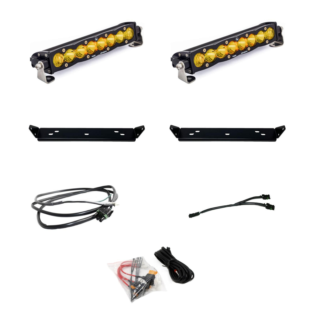 10 Inch S8 D/C Baja Amber Behind Grill Kit fits 21-On Ford Raptor Baja ...