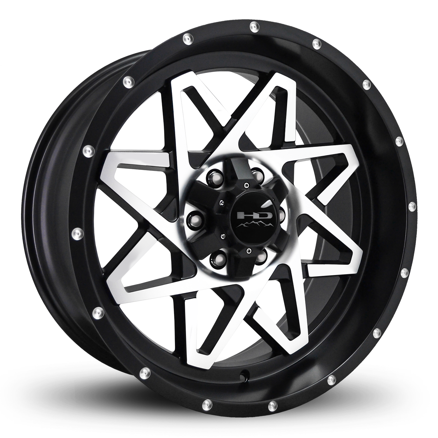 HD Offroad Gridlock 20x9 -10 6x135/6x139.7mm 106.2mm Satin Black/Machined Face