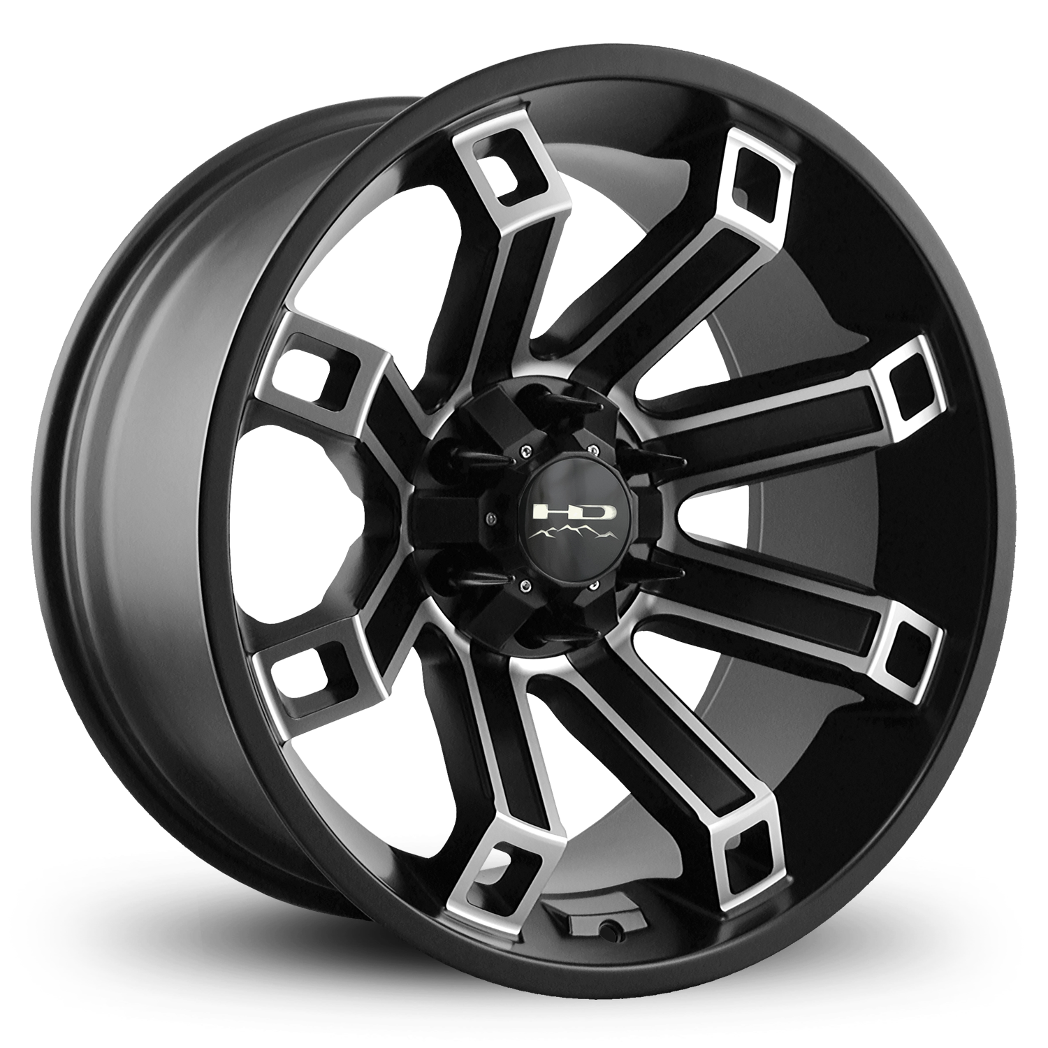 HD Offroad Hollow Point 20x10 -35 6x135/6x139.7mm 106.2mm Satin Black/Machined Face