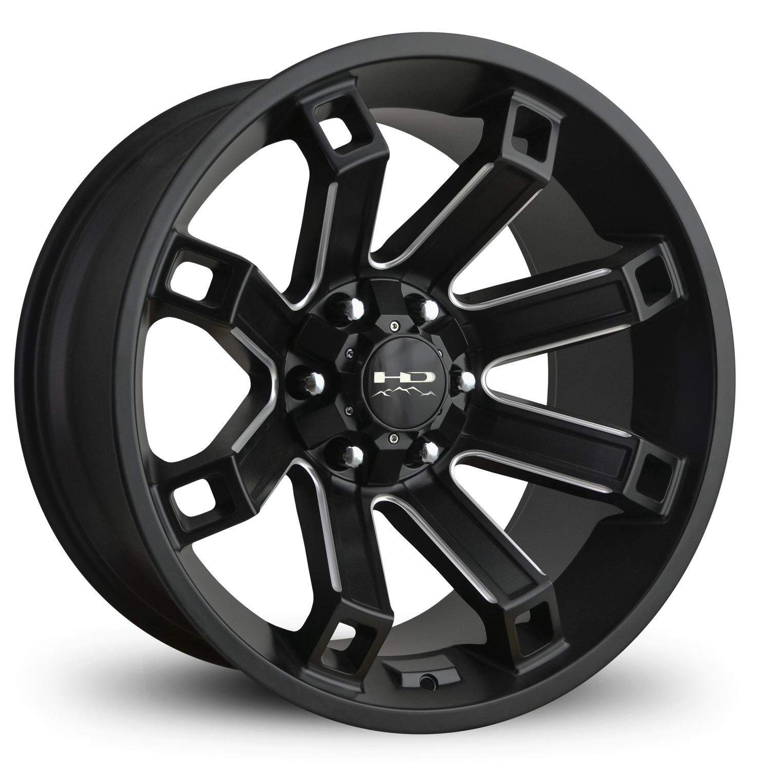 HD Offroad Hollow Point 20x10 -35 6x135/6x139.7mm 106.2mm Satin Black/Milled Edge