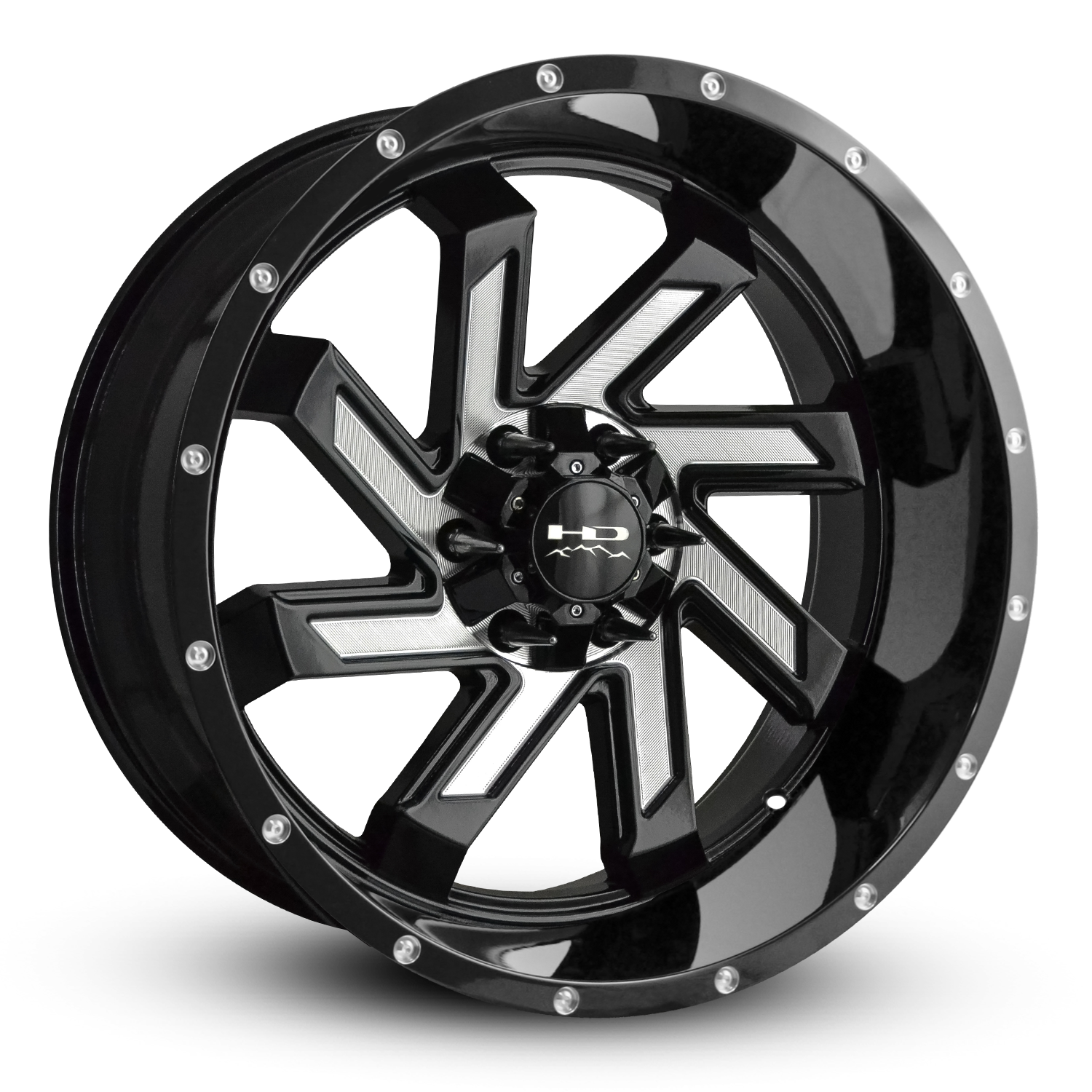 HD Offroad Saw 20x10 -25 6x135/6x139.7mm 106.2mm Satin Black/Milled Face