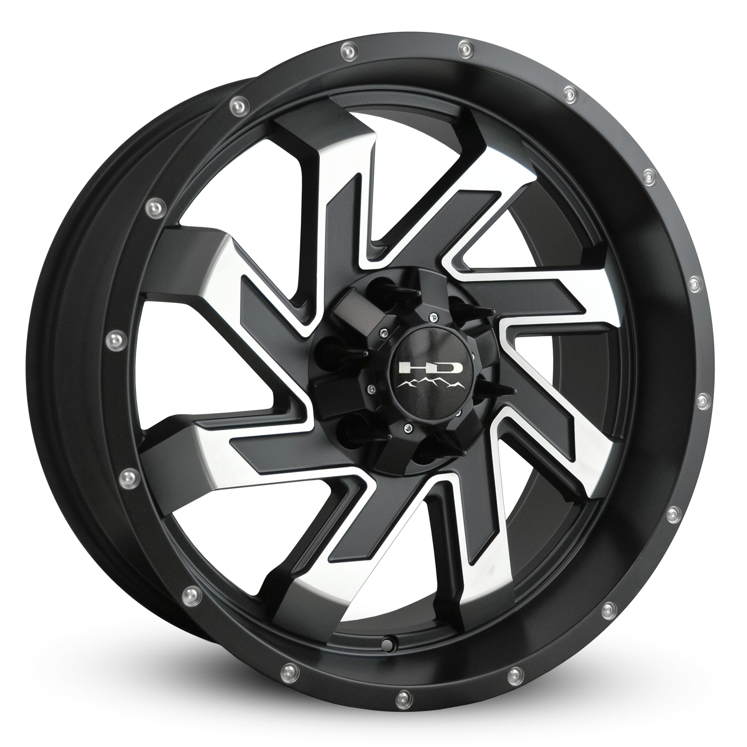 HD Offroad Saw 20x9 +0 6x135/6x139.7mm 106.2mm Satin Black/Machined Face