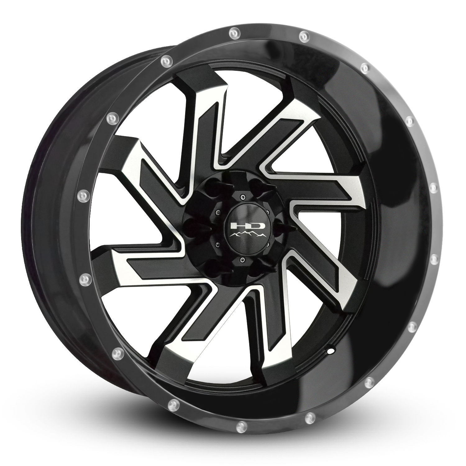 HD Offroad Saw 22x10 -10 6x135/6x139.7mm 106.2mm Satin Black/Machined Face