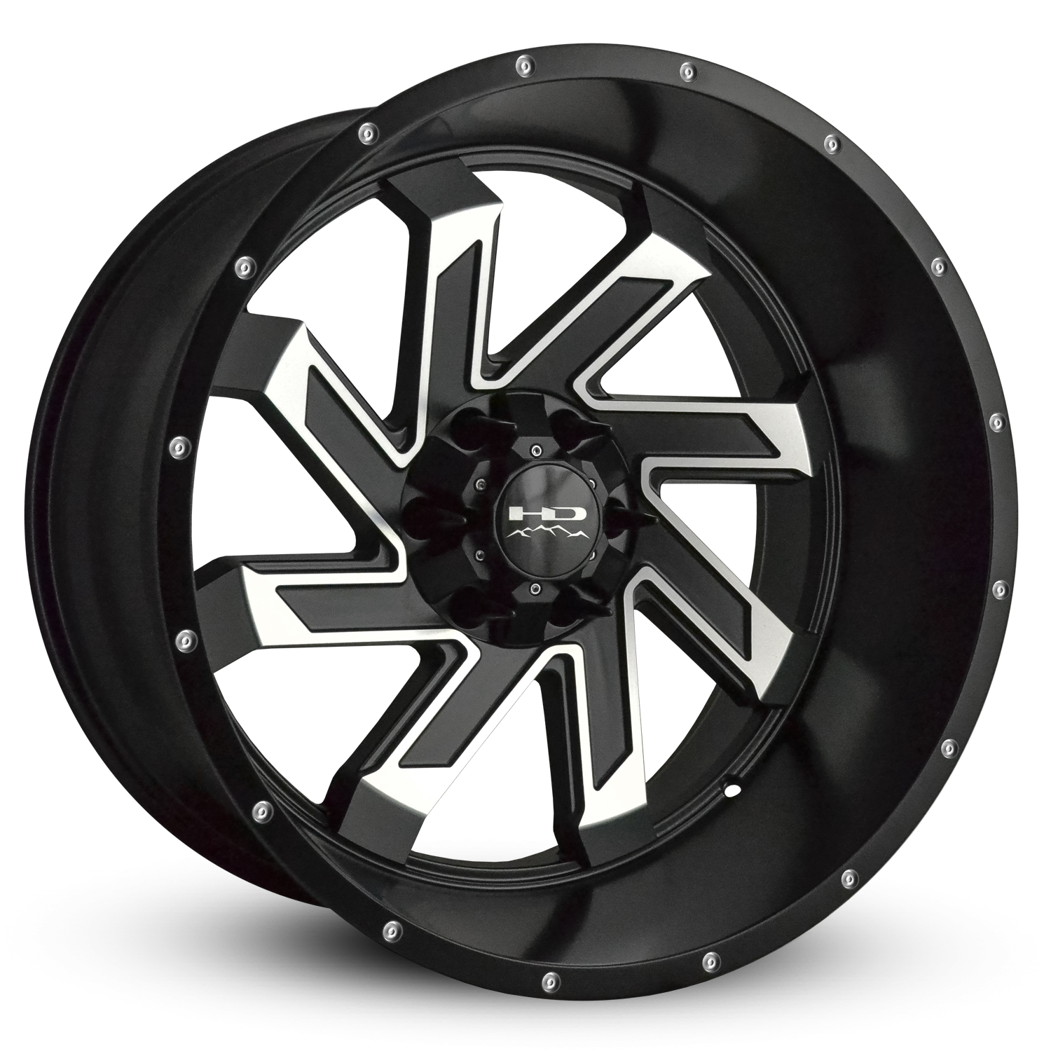 HD Offroad Saw 22x12 -44 6x135/6x139.7mm 106.2mm Satin Black/Machined Face