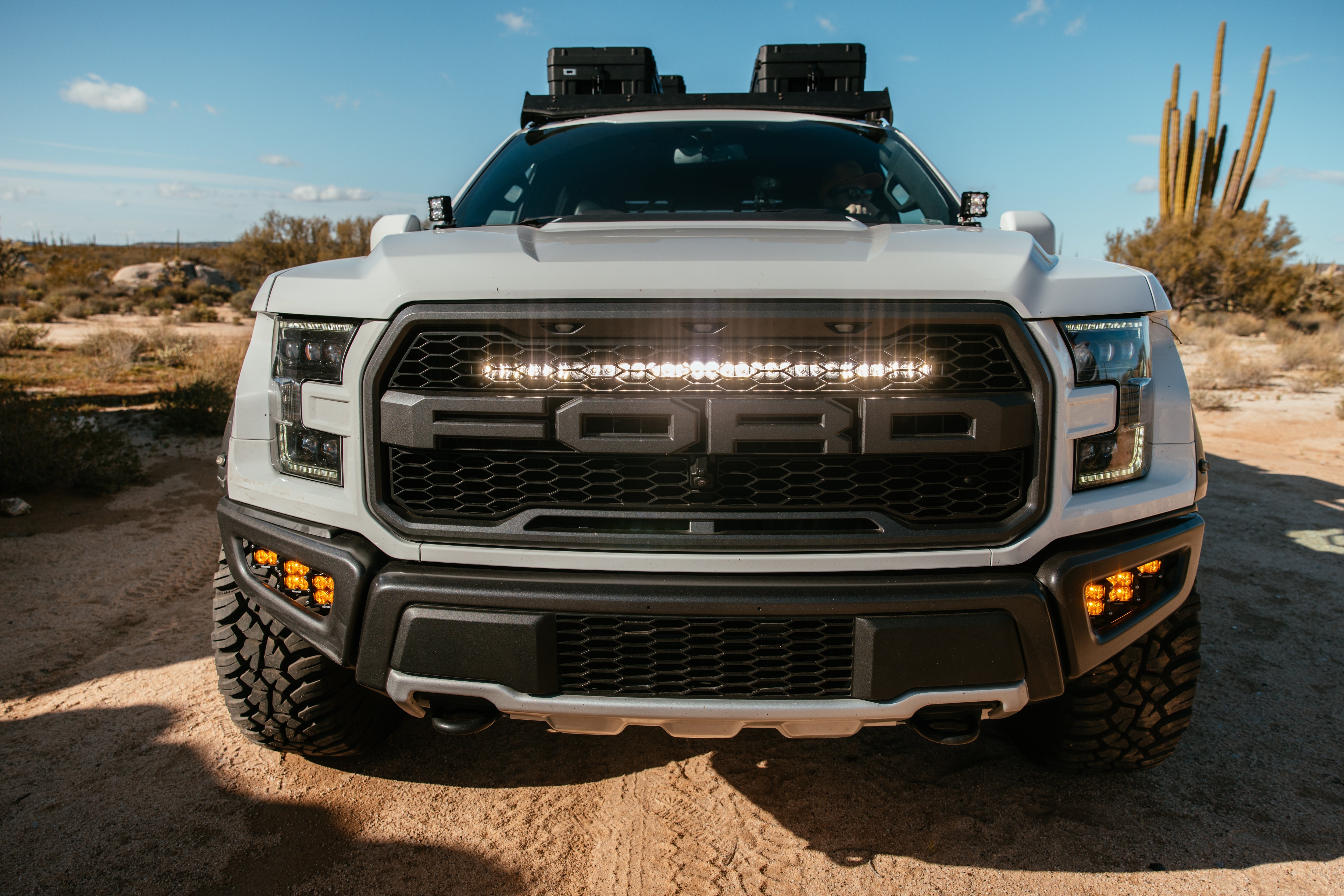 Ford F150 Raptor (2017-2021) - Behind The Grille 30" LED Light Bar - Clear Lens