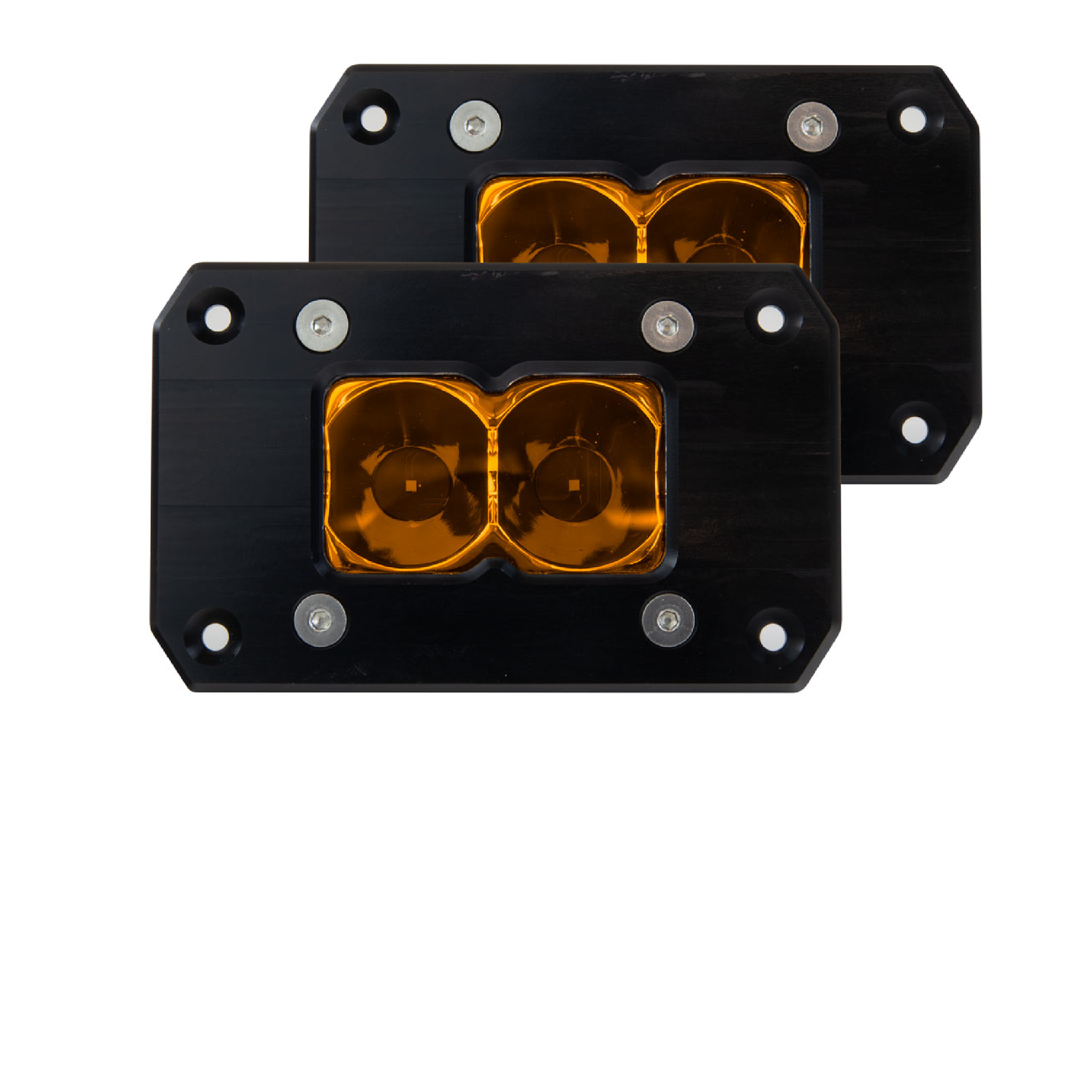 BA-2 Flush Mount Amber LED Pod Light - 2 Pack