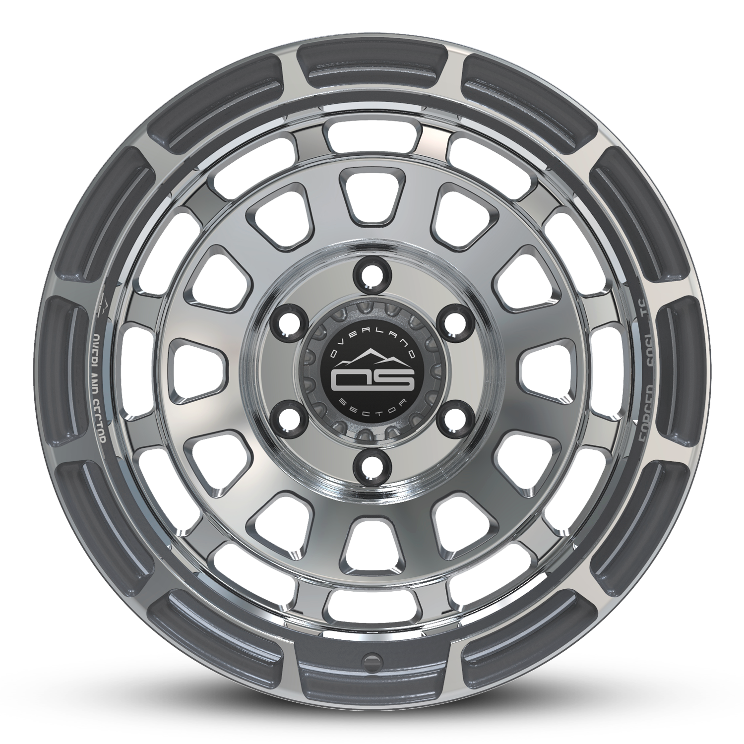 Overland Sector Badlander Forged 17x9 -12 6x139.7mm 106.1mm Gloss Gun Metal Machined Face