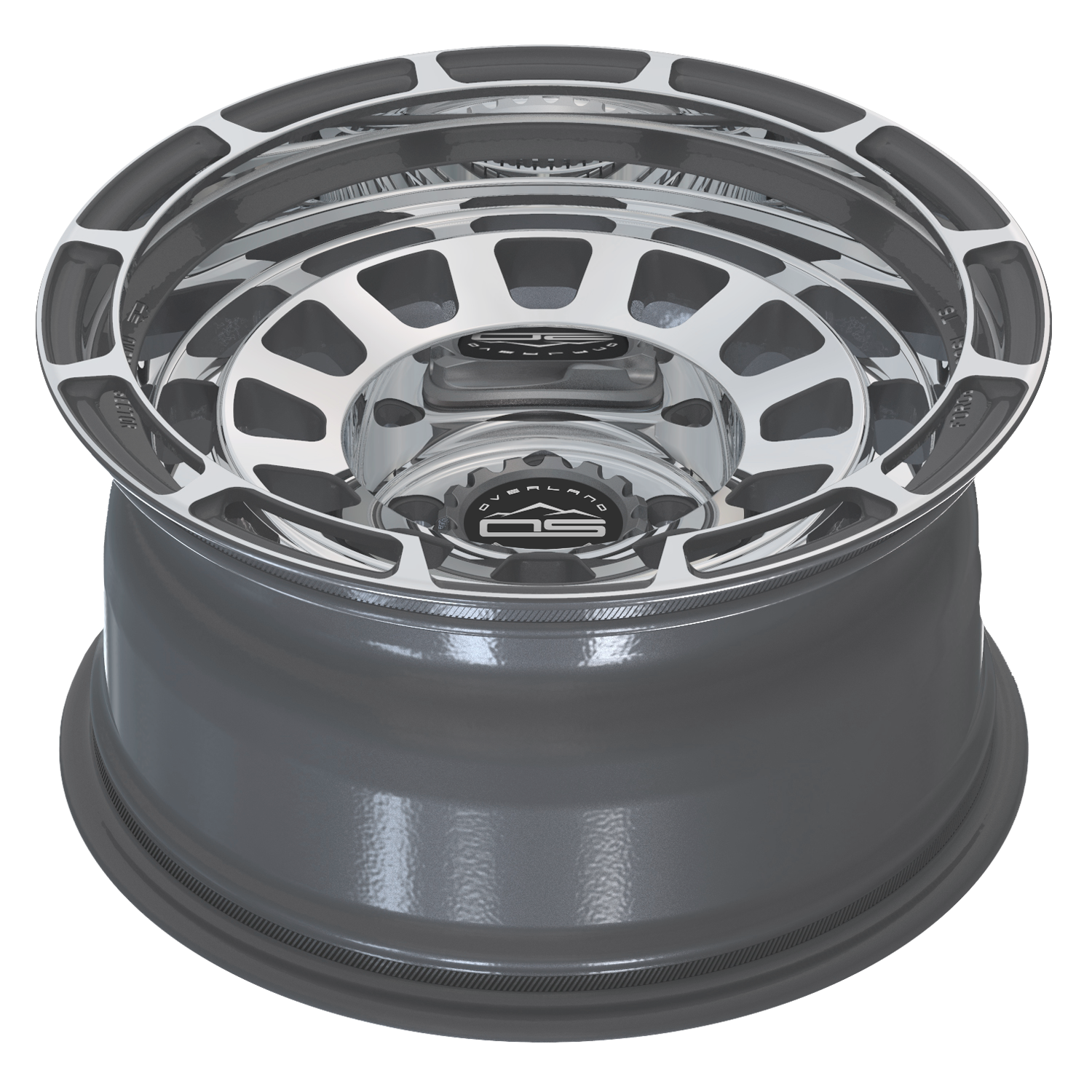 Overland Sector Badlander Forged 17x9 -35 6x139.7mm 106.1mm Gloss Gun Metal Machined Face