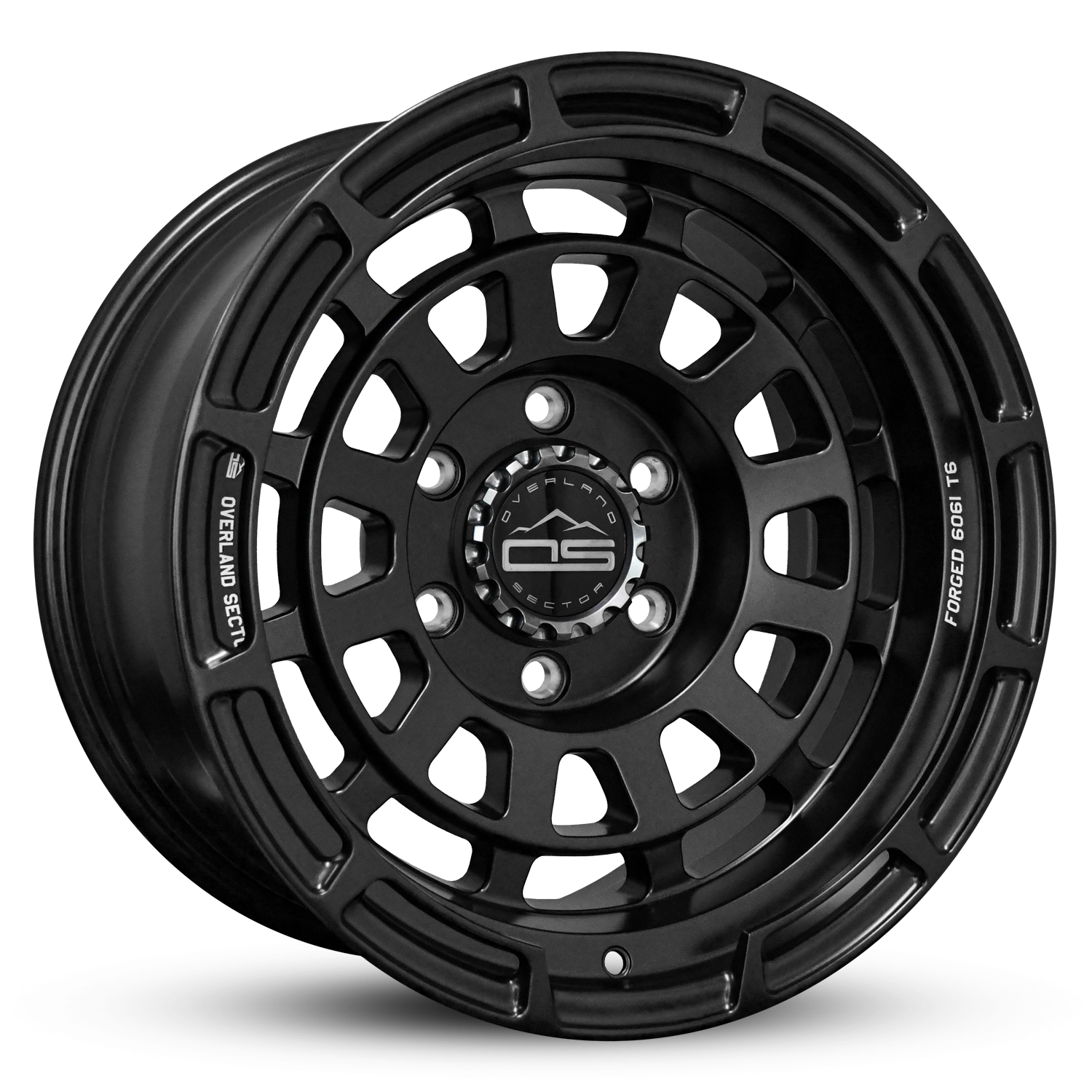 Overland Sector Badlander Forged 17x9 -12 6x139.7mm 106.1mm All Satin Black