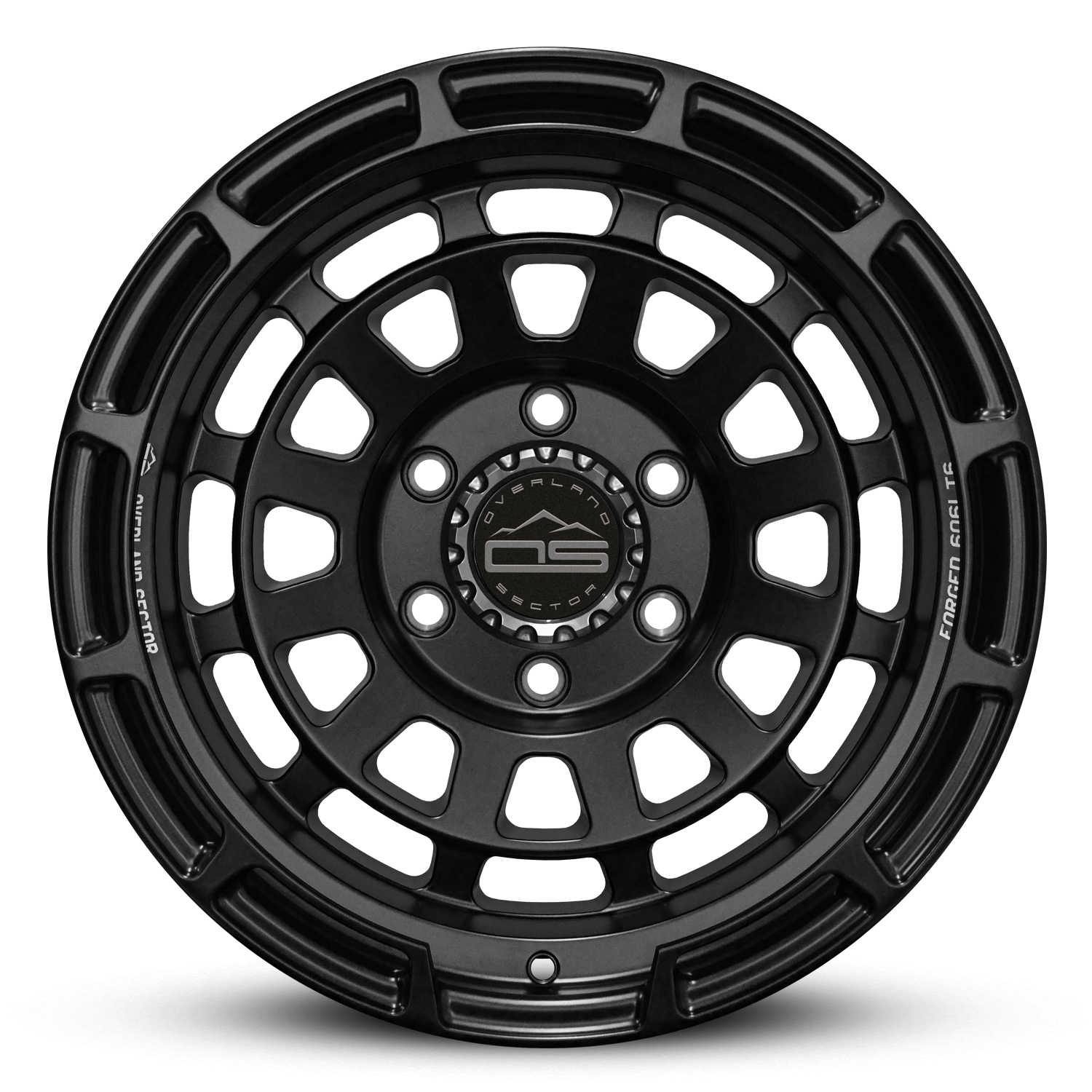 Overland Sector Badlander Forged 17x9 -12 6x139.7mm 106.1mm All Satin Black